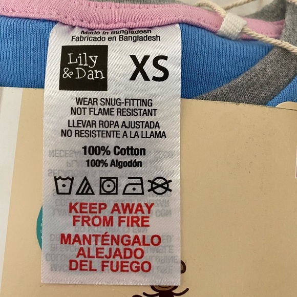 Lily & Dan  Toddler 3 piece pajama set Size XS - Picture 5 of 6